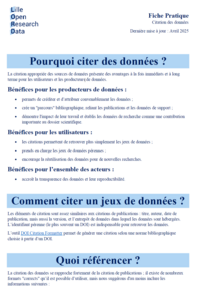 Accès à la fiche pratique "Citer des données" (290 Ko, PDF)